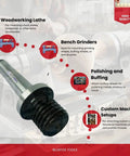 Woodworking Live Tailstock Chuck Adapter 1x8 TPI With MT2 Fits Drills And Milling Machines Boring Lathes Built Tough For Holding Spindles High Grade 2MT Morse Taper Shank shown in close-up view, illustrating its design and use for custom machining setups.