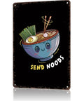 Funny Vintage Metal Sign Ramen Noods Tin Wall Art 8x12 Inches For Home Room Garage Office Decor Noodle Lover Gift