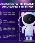 Mind Blowing Astronaut Galaxy Projector With Remote And Timer Modes Star Nebula Projections Dimmable Night Light For Kids