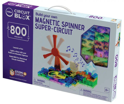 800 Project Circuit Building Blocks Set For Kids And Students With Hands On STEM Curriculum Classroom Or Home Learning Includes Lesson Plans Quizzes Motors And Electricity Basics, box front
