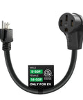 Make Sure Your Daily Grind Is Set With This Rugged NEMA 5-15P To 14-50R Adapter Cord That Locks Securely Into Any Standard 40 Amp Wall Socket For Quick Level One EV Juice Top Ups Anytime Without The Stress.