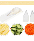 V Shaped Grater For Vegetables And Fruits Large Sturdy Frame With Stainless Steel Blades Multifunction Kitchen Tool