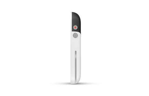Side profile of All In One GPS Golf Handheld With Built In Launch Monitor 3.5 Inch Sunlight Readable Touchscreen