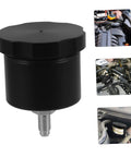 Aluminum Brake Fluid Reservoir Drift Oil Tank For Cars High Performance Car Brake Oil Cup with installation view in engine bay