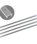 Top Shelf Aluminum Miter T Slot Tracks With Pre Drilled Mounting Holes 4 Pack 48 Inch Bars showing four aluminum miter tracks.