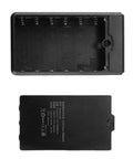 Rugged Six Slot Battery Enclosure With Real Time Digital Display For Portable Road Trips And Campouts Plug And Play Usb Charger Case showing internal battery slots.