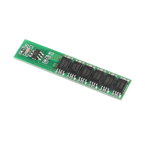 Heavy Duty One Series Bms Protection Board For 18650 Li Ion Battery Packs Featuring Dead Simple Overcharge Short Circuit And Overcurrent Guards Ten Piece Set on a green circuit board.