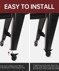Installation instructions for Pellet Grill Locking Caster Wheel Replacement For Navigator 850 1150 Austin XL Sportsman And Louisiana Grill 3 Inch Diameter