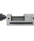 Dead Nuts Accurate Toolmaker Vise Featuring A Hella Solid 2 Inch Jaw Setup For Cnc Milling And Grinding side view of heavy-duty 2 inch vise.