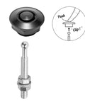 Universal 1.25 Inch Hood Pins Kit With Quick Release Lock Latch For Hood 304 Stainless Steel And Aluminum Alloy, push button design.