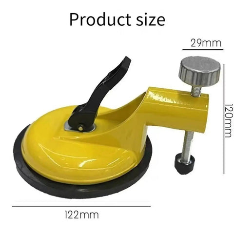 Professional Adjustable Height Setter Countertop Leveling Tool Kit with Sticky Suction Cups For Precise Flooring Seam Repair and Smooth Tile Installation Projects, yellow suction cup with measurements.