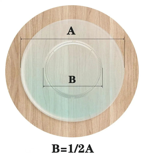 Top view of Heavy Duty Aluminum Turntable Base Bearing With 360 Degree Rotating Ball For Kitchen And Dining Tables, 18 Inch Size
