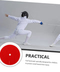 Child practicing fencing with Youth Fencing Hands Guard Protective Pad for Foil Training, wearing ergonomic gear.