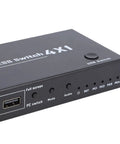 Boss Level 8K 60Hz KVM Switch For PC Laptop And Gaming Console Monitor 4 Port USB HDMI, showing USB and PC ports.