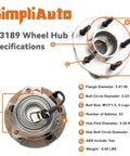 Front Wheel Hub Bearing Assembly 513189 For Chevy Equinox 2005 2006 Saturn Vue 2002 2007 Pontiac Torrent 2006 specs