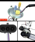Electric Fuel Pump Assembly With Sending Unit For Jeep Cherokee 1991-1993 2.5L I4 4.0L I6 detail view showing connectors and design.