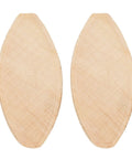 Close-up of beech wood biscuits from Wood Biscuits Set 100 Pieces For Solid Wood Joinery And Strong Joints With Stable Glue Bond In Furniture Making