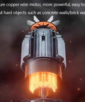 Close-up of Heavy Hitter Electric Concrete Ring Saw's copper wire motor, designed for cutting concrete walls and brick.