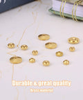 12 Piece Brass Clock Hand Nut Set With Three Sizes 5mm 6mm And 10mm for clock repair on table