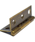 10 Piece Antique Bronze Folding Butt Hinges With Screws Hella Durable Zinc Alloy Build smooth pivot hinge close-up view