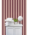 Slick Leather Texture Vinyl Wallcovering With Badass Durability Designed For Busy Hotels And Restaurants Featuring Custom Print Options and Professional Grade Installation in a striped design.