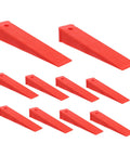 Heavy Duty Red Leveling Wedges 20 Pack Polymer Shims For Window And Furniture Installations Moistureproof Gap Fillers in a set.