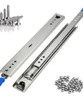 Heavy Duty Drawer Slides 265 Lb Full Extension Locking Runners With Built In Safety Lock 3 Fold Design Side Mount Industrial