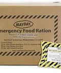 Box and packet of Emergency Food Ration Bars Bulk Pack 110 Individually Wrapped 400 Calories Each Ready To Eat Survival Food For Disaster Prep