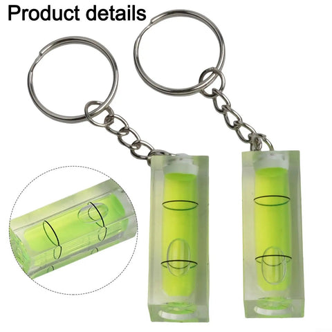 10 Pack for mini for spirit Levels Green and Blue for acrylic Glass Square with keychain design for portability.