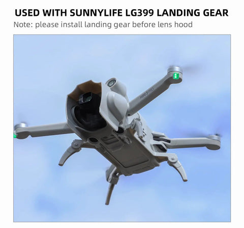 Anti Glare Lens Hood Sunshade For Mini 3 Pro Drone Gear Accessories Gray Protective Cover flying with landing gear