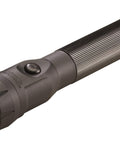 PolyStinger LED Flashlight With 120 Volt AC Charger And Piggyback Holder Black 485 Lumens Rugged Non Conductive Nylon Body