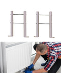Heavy Duty Radiator Floor Brackets With Cast Iron Legs And Rubber Insulator Pads Steel Mounting Stands installation