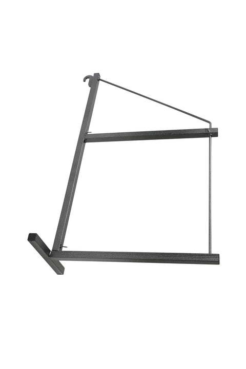 Beefy Two Shelf Bracket System For Containers No Bolting Or Welding Needed, side view of bracket with hook clip-on design