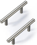 50 Pack Brushed Nickel Stainless Steel Cabinet Pulls 5 Inch Length 3 Inch Center To Center Holes for Furniture
