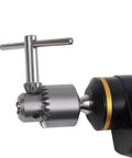 Heavy Duty Veterinary Orthopedic Bone Drill Smooth Operator High Torque Speed Control For Cannulated Surgery With Dual Batteries And Sterile Case For Kirschner Needles close-up of drill chuck.