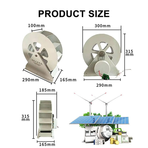 Outdoor Water Wheel Generator 50W And 100W For Ponds, Streams, Rivers And Canals, Portable, Anti Corrosion Coated Steel.