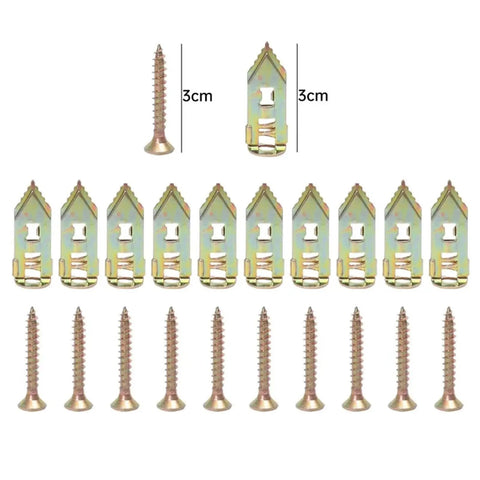 Self Tapping Screw Anchor Kit 30 Or 50 Sets For Wood Concrete And Drywall Mounting DIY Ready Heavy Duty Expansion Fasteners For Quick Strong Fixes In Home Improvement Projects, 3cm set with screw and anchors