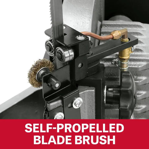 Heavy Duty Metal Cutting Band Saw Workhorse With 7 X 10-1/2 Inch Capacity, 0 To 45 Degree Miter Head, Horizontal And Vertical Setup, 1 HP Motor, 115/230V 1Ph, Hydraulic Downfeed For Smooth, Precise Cuts