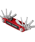 10 In 1 Folding Tool Set For Photo And Video Gear With Screwdrivers And Hex Keys Multi Angle Positioning Portable Red Wrench Kit