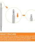 Heavy Duty Full 8PC Set Stainless Steel Watch Spring Bar Pins 1.5X18MM showing cylindrical design and integrated coil springs.