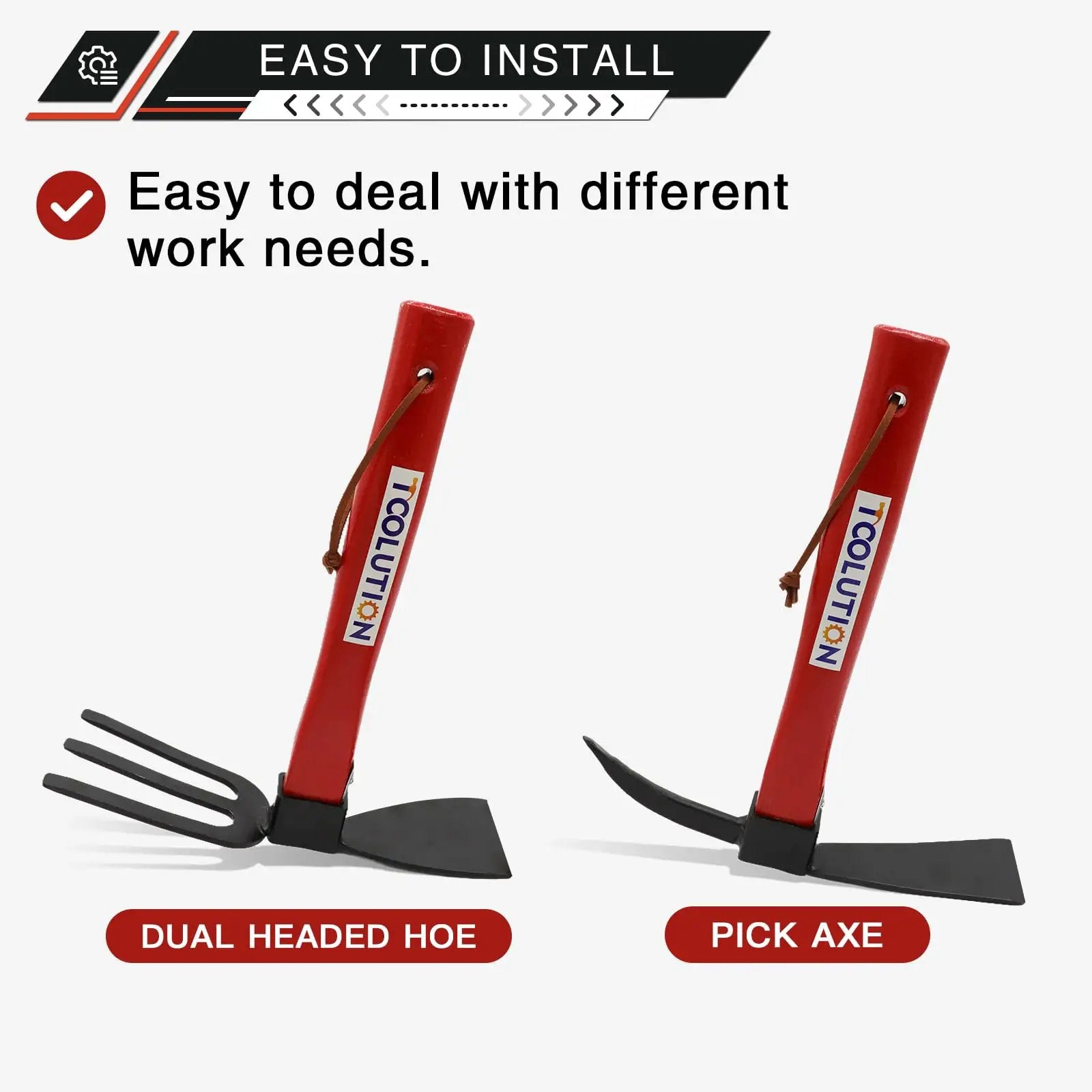 4 Piece Garden Tool Set With 10.6 Inch Wooden Handle ✓