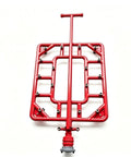 Heavy Duty Smooth Rolling Under Vehicle Cooling Rig With Swivel Caster Wheels For Snatching Electric Lithium Battery Flames, red steel frame.
