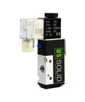 Compact 1/4 Inch NPT 3 Way 2 Position Pneumatic Solenoid Valve DC 12V With Aluminum Body IP65 Rated, side view