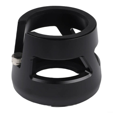 Next Level Adjustable Espresso Tamping Station For 51 To 58mm Portafilter, solid aluminum tamper holder viewed from side.