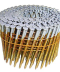 Image of Full Round Head Framing Nails 3 Inch.120 Ring Shank Heavy Duty Pro Grade Hot Dipped Galvanized Wire Coil 2400 Count