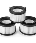 Replacement HEPA Filter Set For VortexIQ 40 Cordless Vacuum Cleaner 3 Pack Includes One Main Filter And Two Pre Filters White