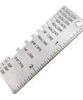 Stainless Steel Round Dual Sided Gauge Kit For Metal Sheets And Wire Thickness Measurement 0 To 36 US Standard 2-Inch Ruler View