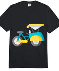 Dope Pedicab Driver Design Printed On A Premium Comfort Colors Heavyweight Tee Sick For Bike Taxi Crews And Engaged Couples Flexing On Their Sweet Wedding Road Trip featuring a colorful pedicab illustration.