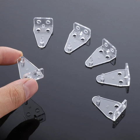 Six Clear Hold Down Brackets For Blinds 1 Inch Mini Brackets With Screws Replacement Clips For Window And Door Bottom Rails Transparent Plastic Blind Bracket Set Easy Install