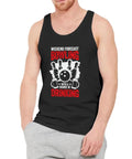 Men's Dope 100% Cotton Muscle Tank Top, Badass Bicycle Mechanic Graphic Tee, Fresh Summer Undershirt, Lightweight Breathable Gym Shirt For Workouts And Sun Shield.